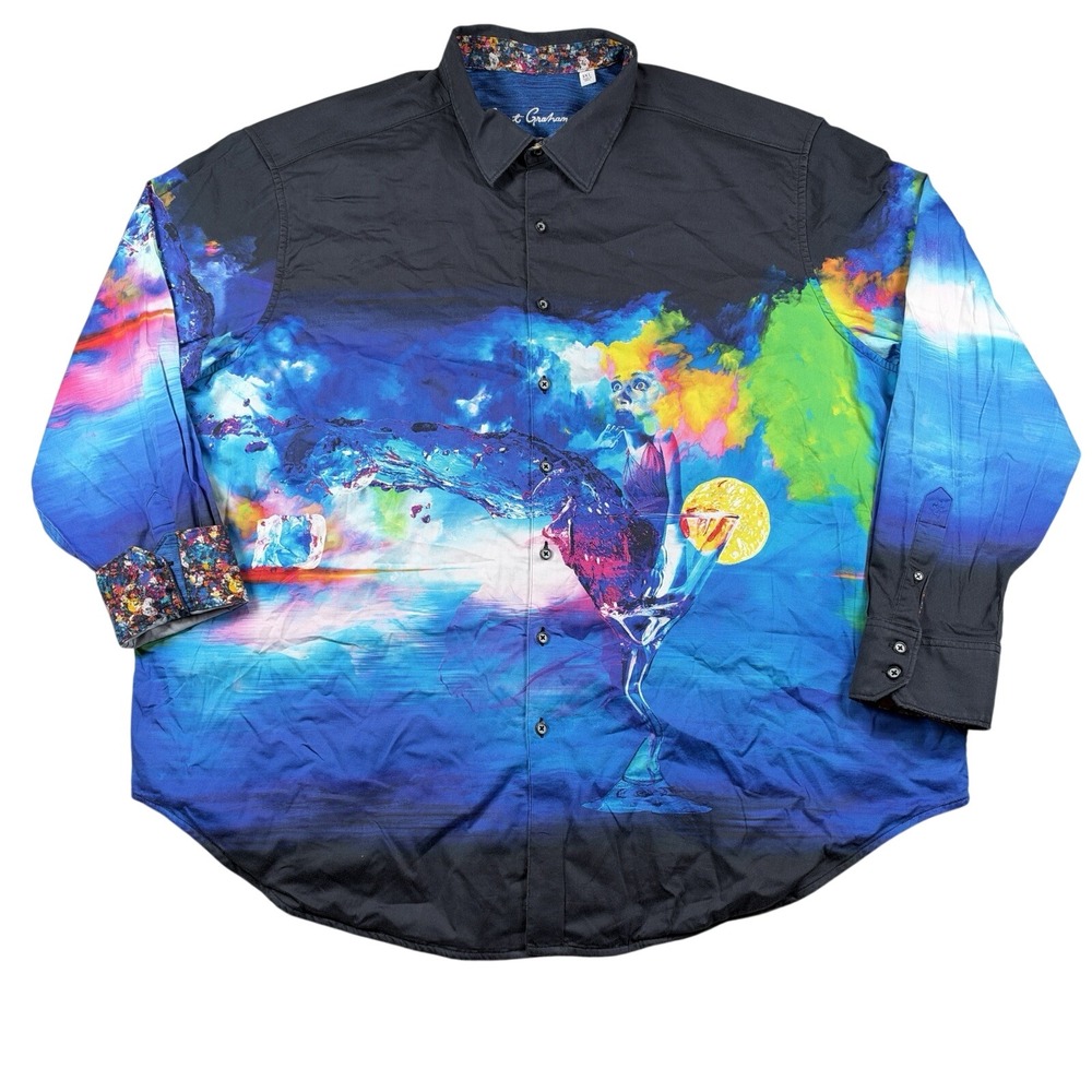 Robert Graham DREAM STATE Martini 3XL Embroidered Classic Fit NWT